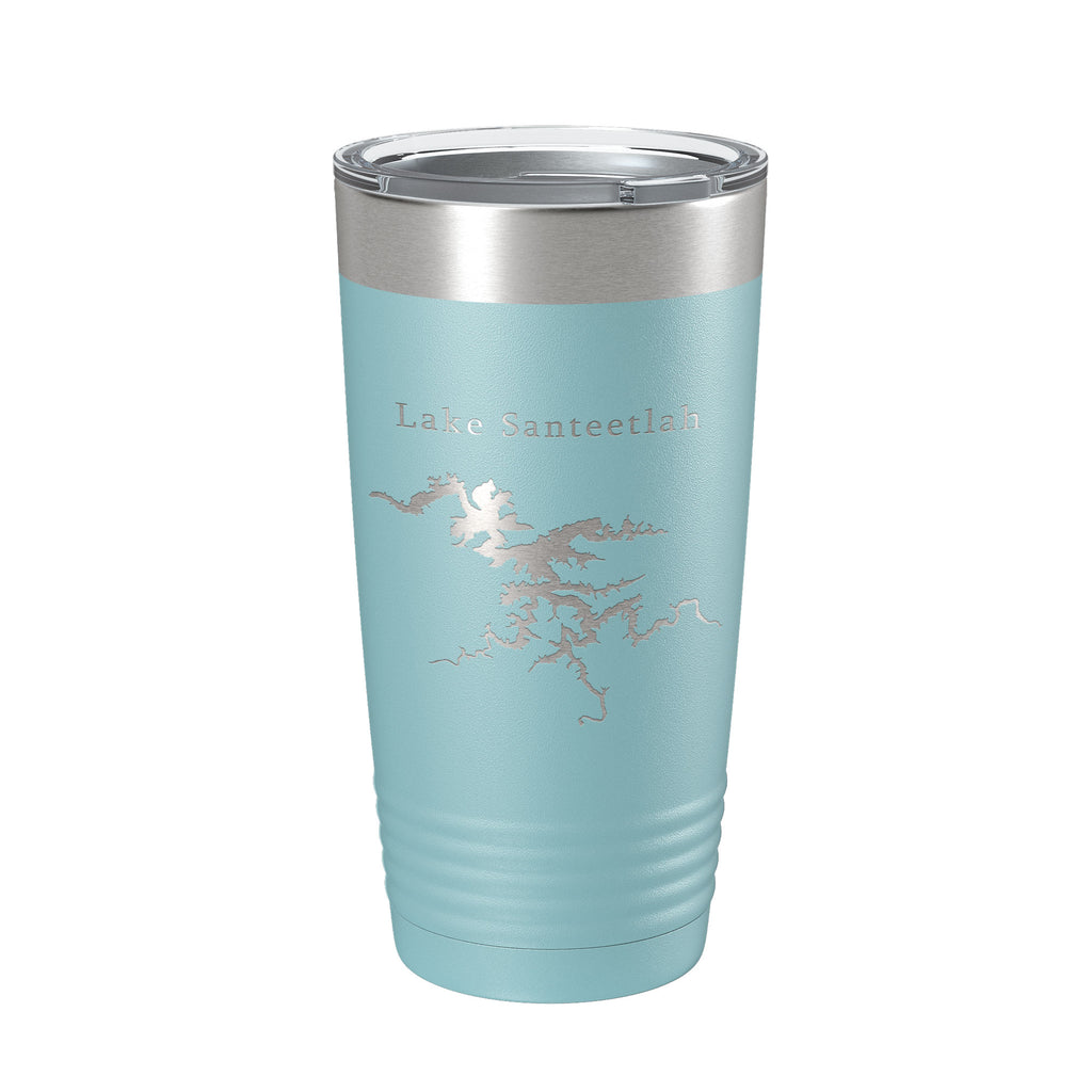 Lake Santeetlah Map Tumbler Travel Mug Insulated Laser Engraved Coffee Cup North Carolina 20 oz