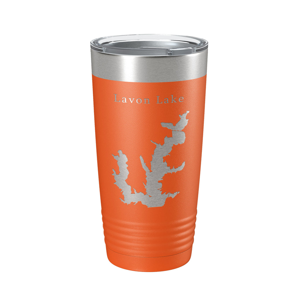 Lavon Lake Map Tumbler Travel Mug Insulated Laser Engraved Coffee Cup Texas 20 oz