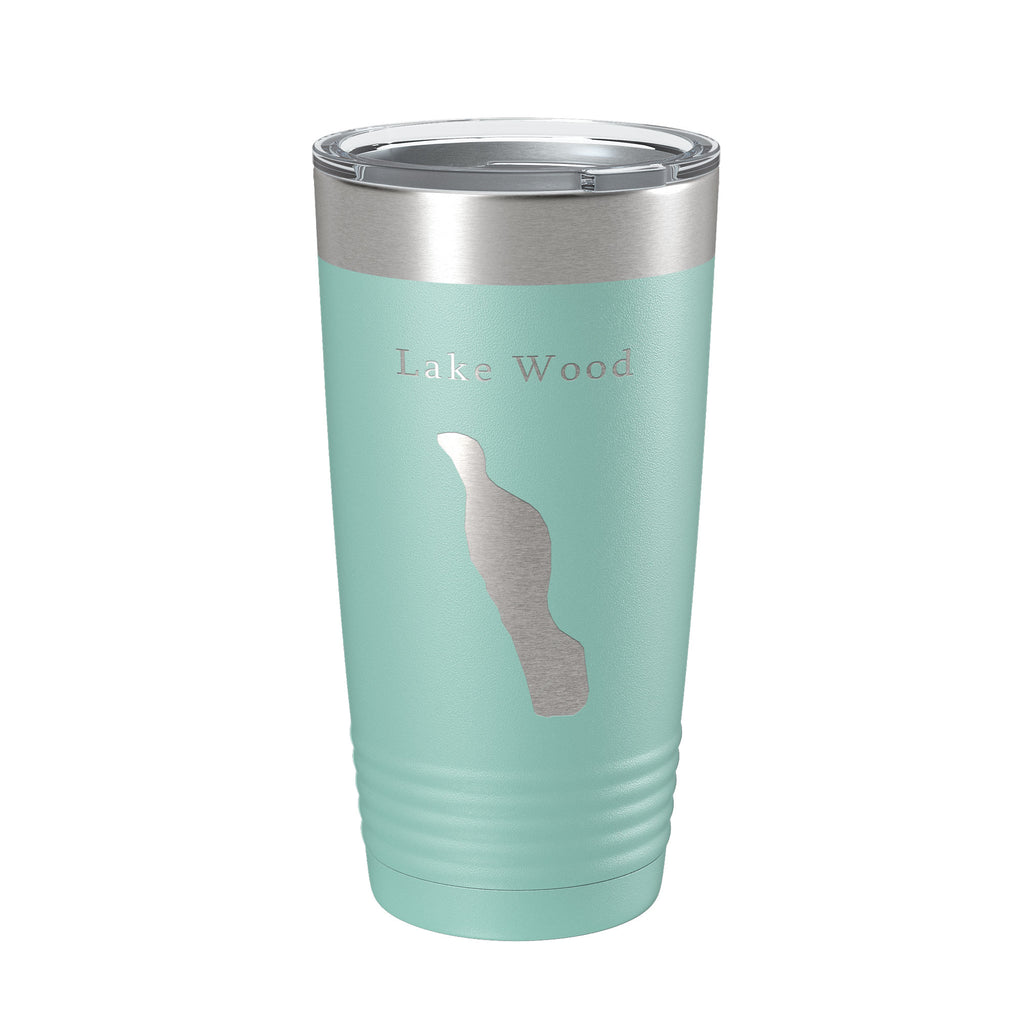 Lake Wood Map Tumbler Travel Mug Insulated Laser Engraved Coffee Cup Acadia Maine 20 oz