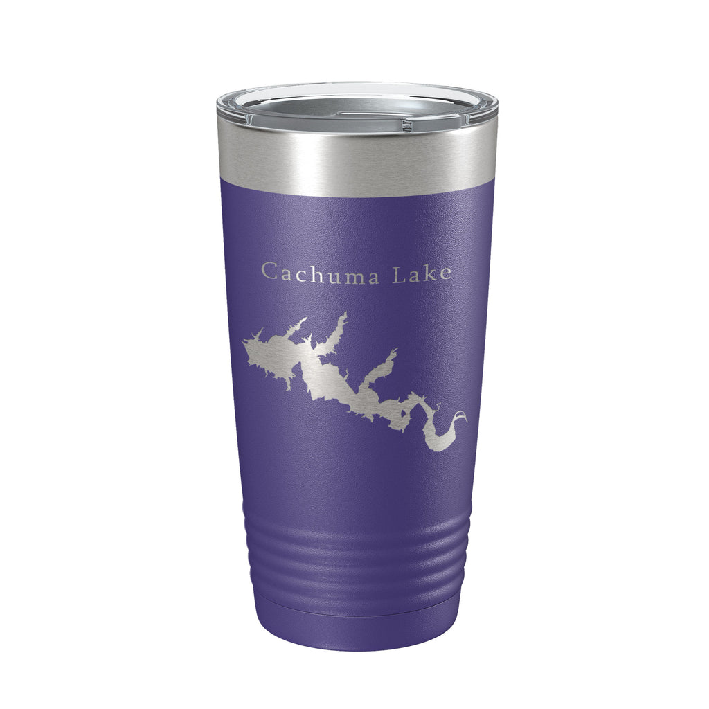 Cachuma Lake Map Tumbler Travel Mug Insulated Laser Engraved Coffee Cup California 20 oz