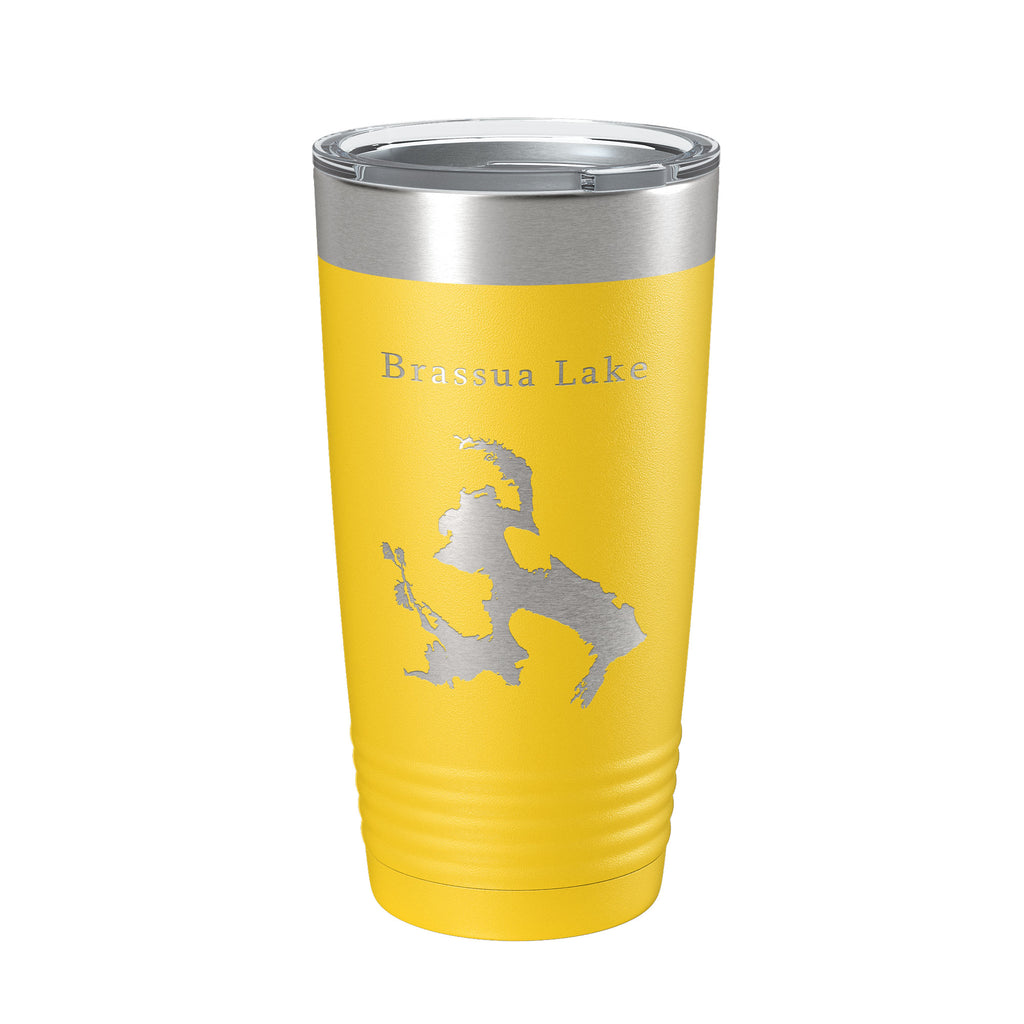 Brassua Lake Map Tumbler Travel Mug Insulated Laser Engraved Coffee Cup Maine Moose River 20 oz