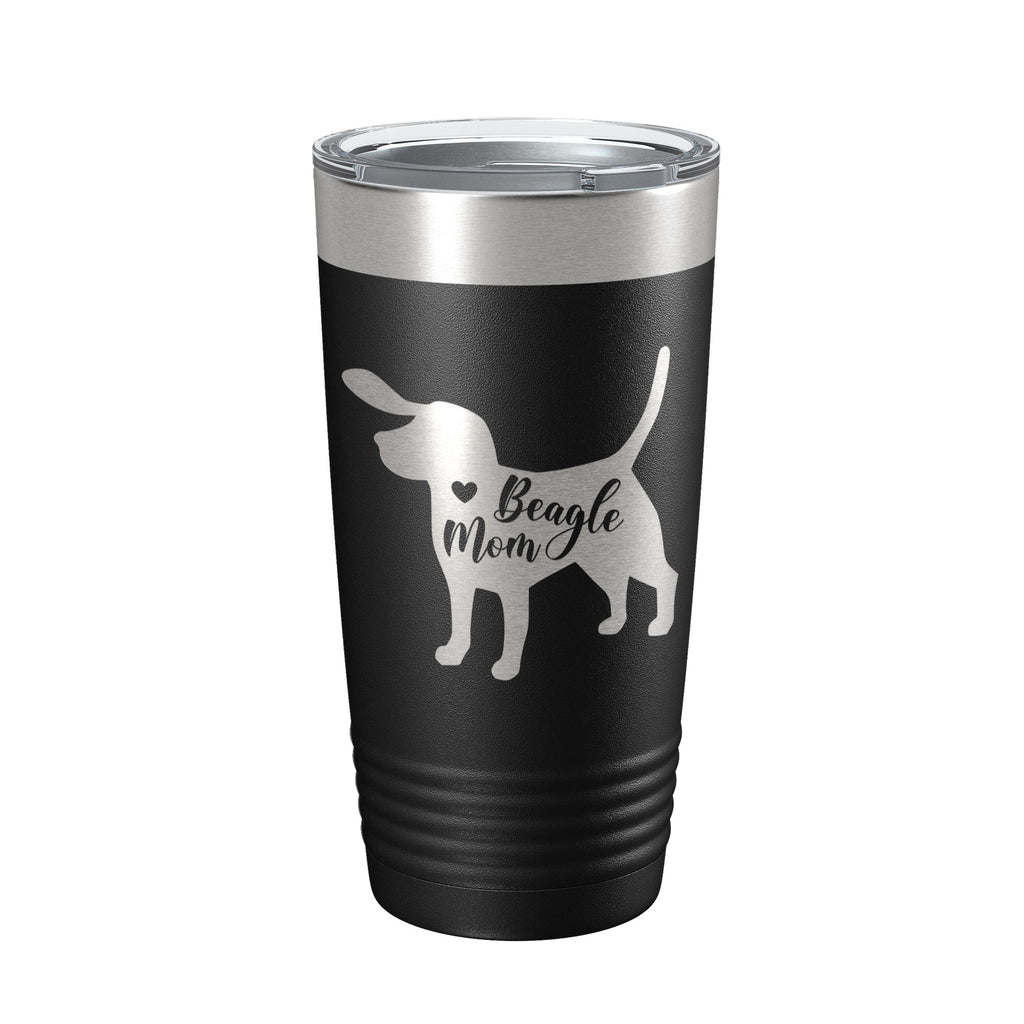Beagle Mom Tumbler Dog Travel Mug Gift Insulated Laser Engraved Coffee Cup 20 oz