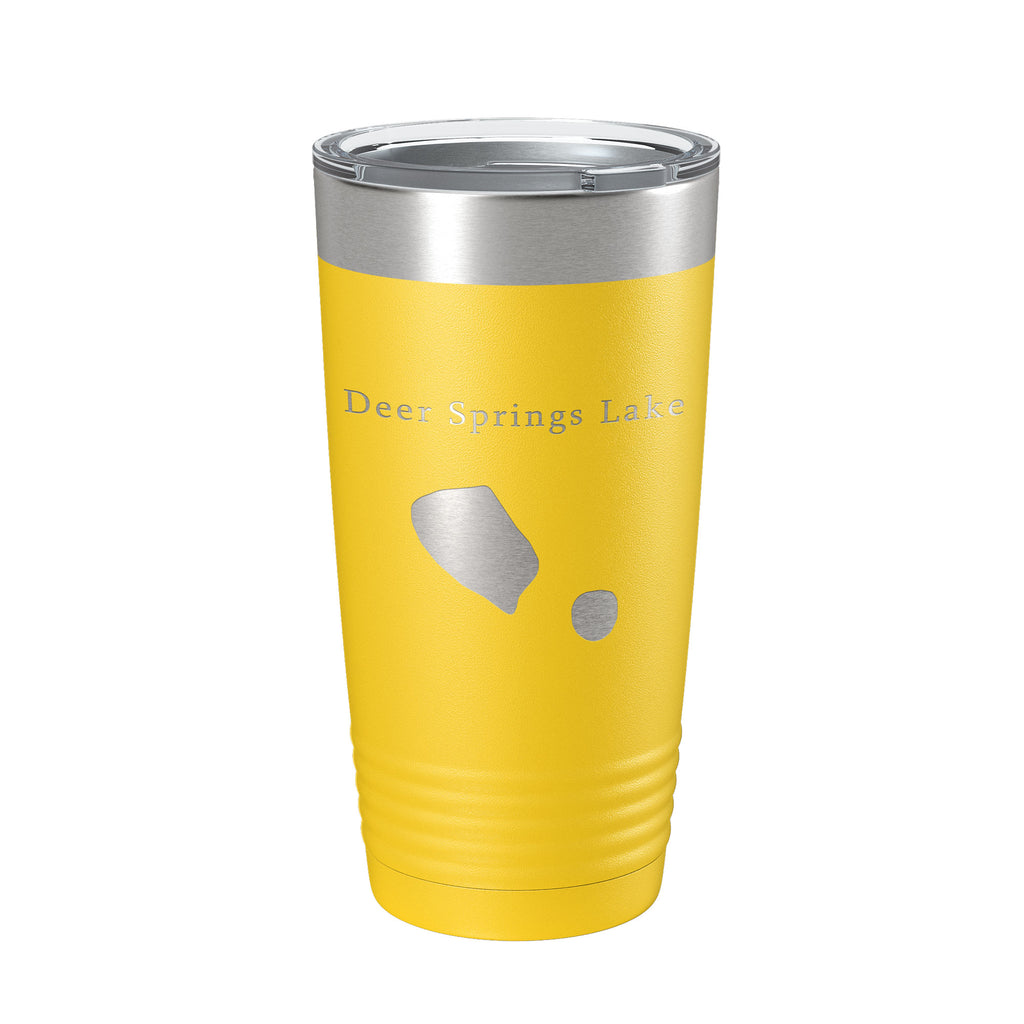 Deer Springs Lake Map Tumbler Travel Mug Insulated Laser Engraved Coffee Cup Florida 20 oz
