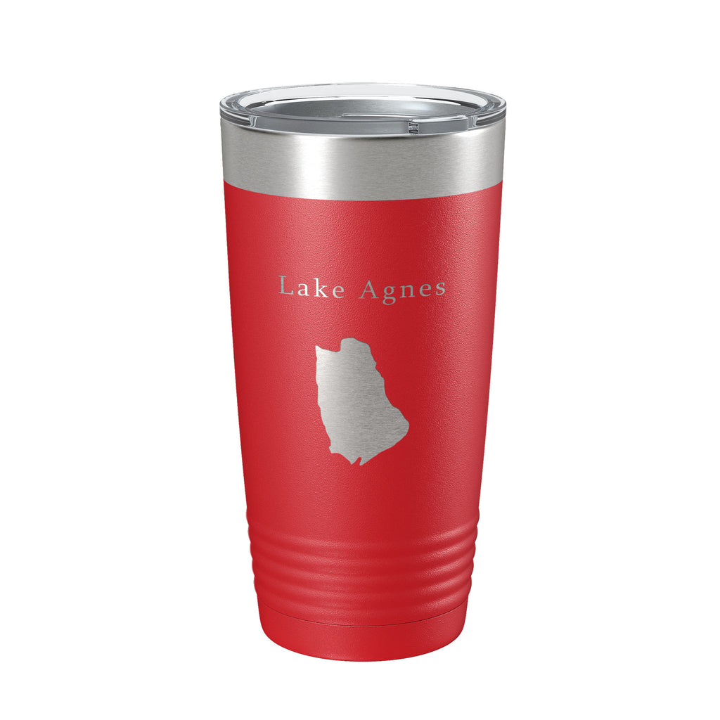 Lake Agnes Map Tumbler Travel Mug Insulated Laser Engraved Coffee Cup Colorado 20 oz