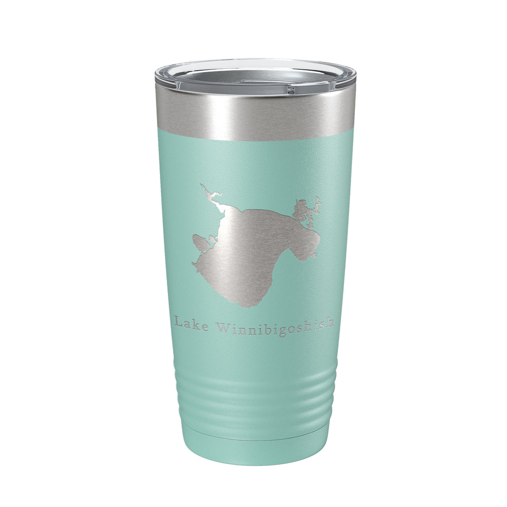 Lake Winnibigoshish Map Tumbler Travel Mug Insulated Laser Engraved Coffee Cup Minnesota 20 oz