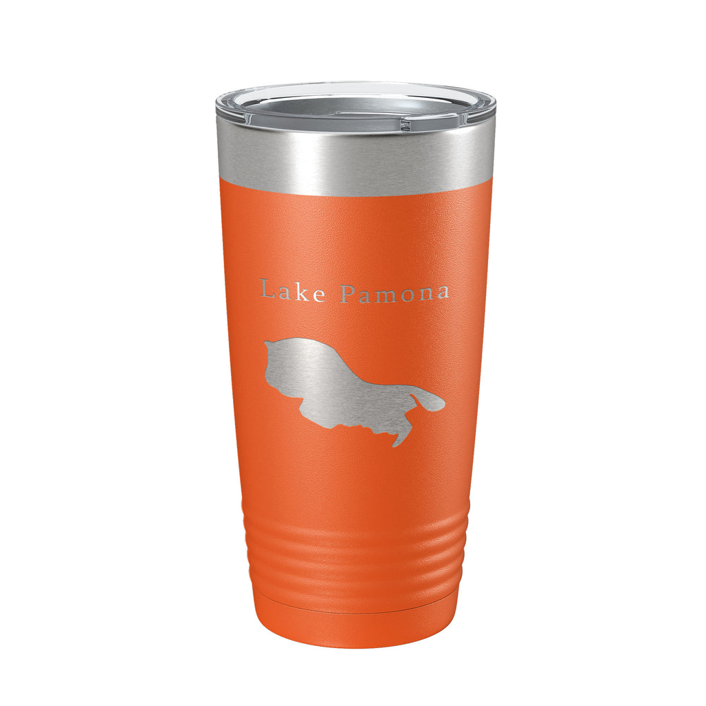 Lake Pamona Map Tumbler Travel Mug Insulated Laser Engraved Coffee Cup Georgia 20 oz