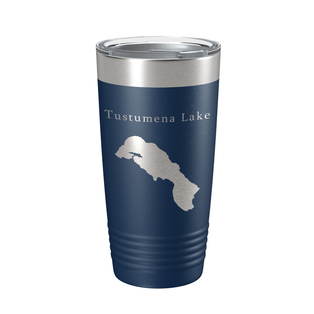 Tustumena Lake Map Tumbler Travel Mug Insulated Laser Engraved Coffee Cup Alaska 20 oz