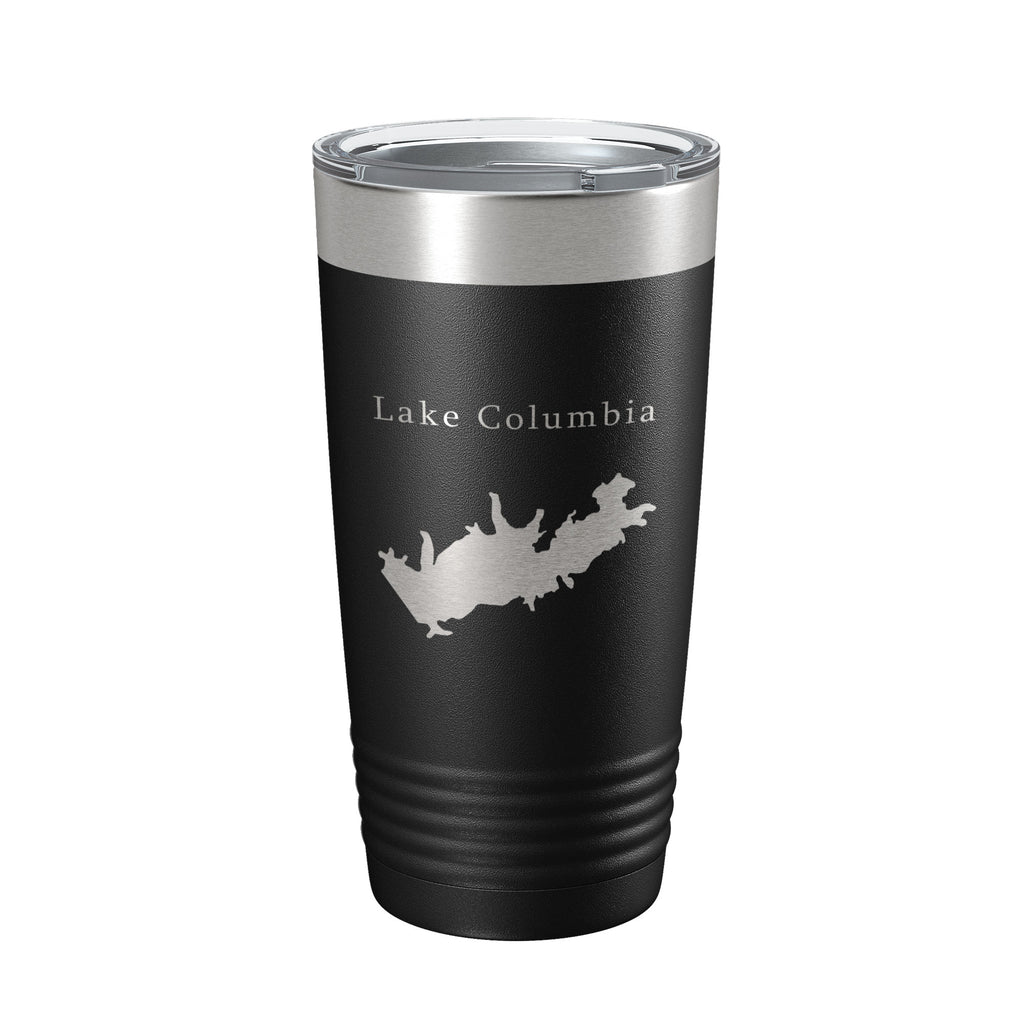 Lake Columbia Map Tumbler Travel Mug Insulated Laser Engraved Coffee Cup Arkansas 20 oz