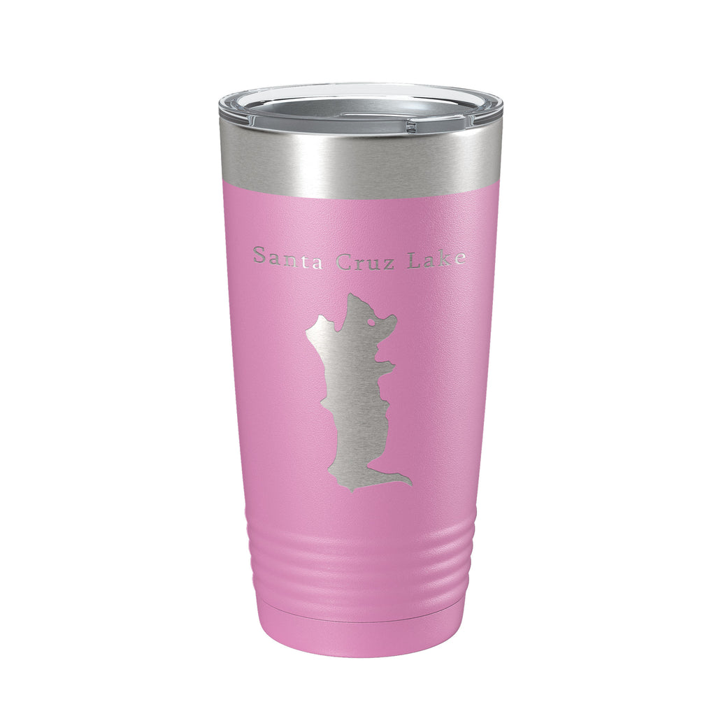Santa Cruz Lake Map Tumbler Travel Mug Insulated Laser Engraved Coffee Cup New Mexico 20 oz