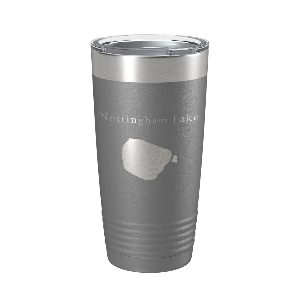 Nottingham Lake Map Tumbler Travel Mug Insulated Laser Engraved Coffee Cup Colorado 20 oz