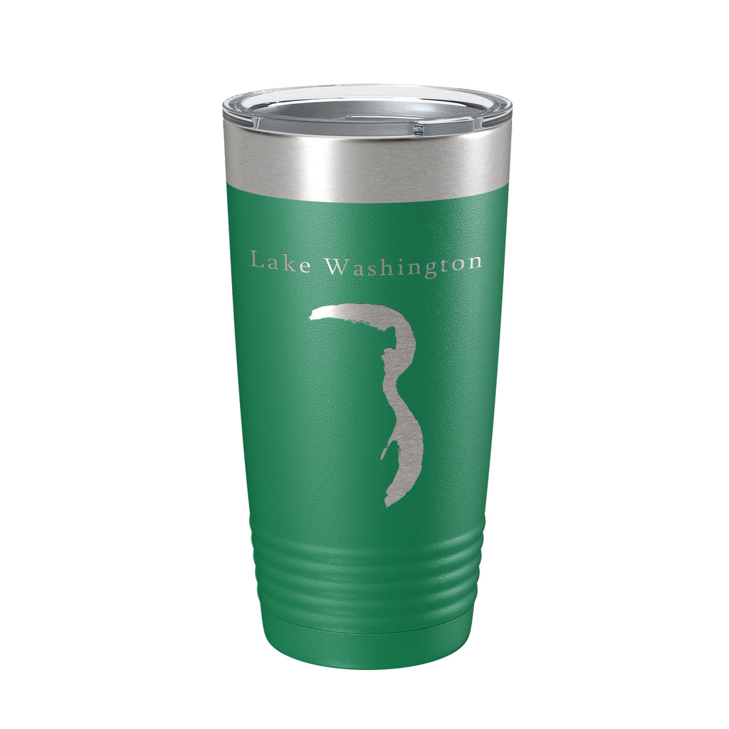 Lake Washington Map Tumbler Travel Mug Insulated Laser Engraved Coffee Cup Mississippi 20 oz