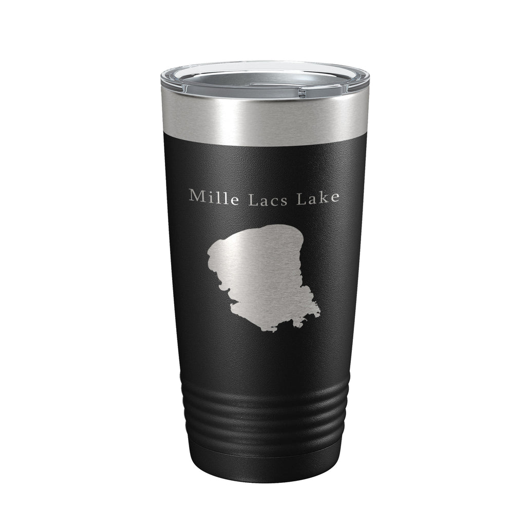 Mille Lacs Lake Map Tumbler Travel Mug Insulated Laser Engraved Coffee Cup Minnesota 20 oz