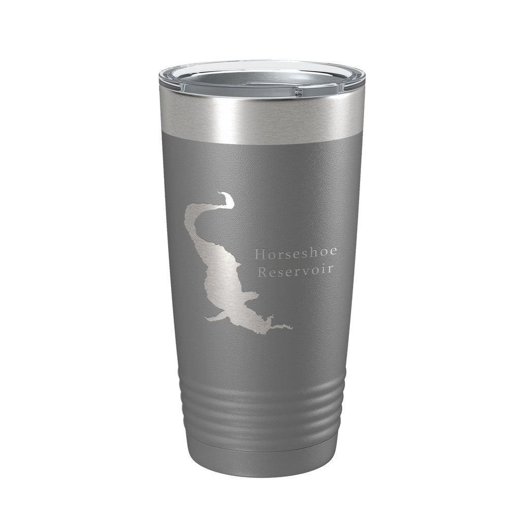 Horseshoe Reservoir Tumbler Lake Map Travel Mug Insulated Laser Engraved Coffee Cup Arizona 20 oz