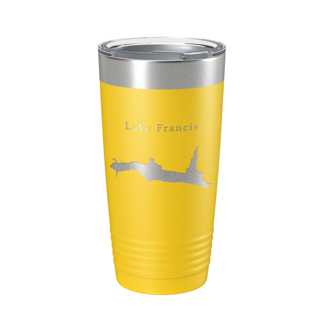 Lake Francis Map Tumbler Travel Mug Insulated Laser Engraved Coffee Cup New Hampshire 20 oz