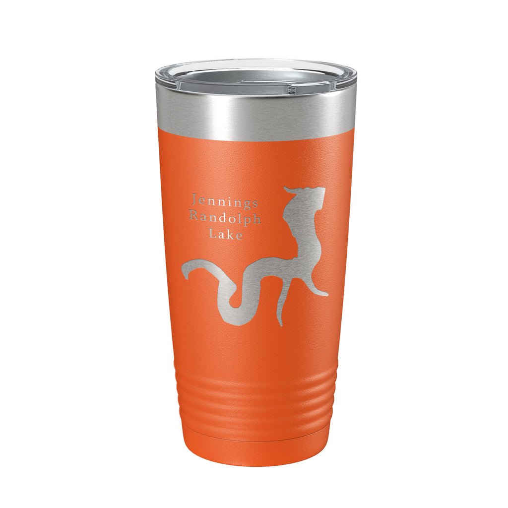 Jennings Randolph Lake Map Tumbler Travel Mug Insulated Laser Engraved Coffee Cup West Virginia 20 oz