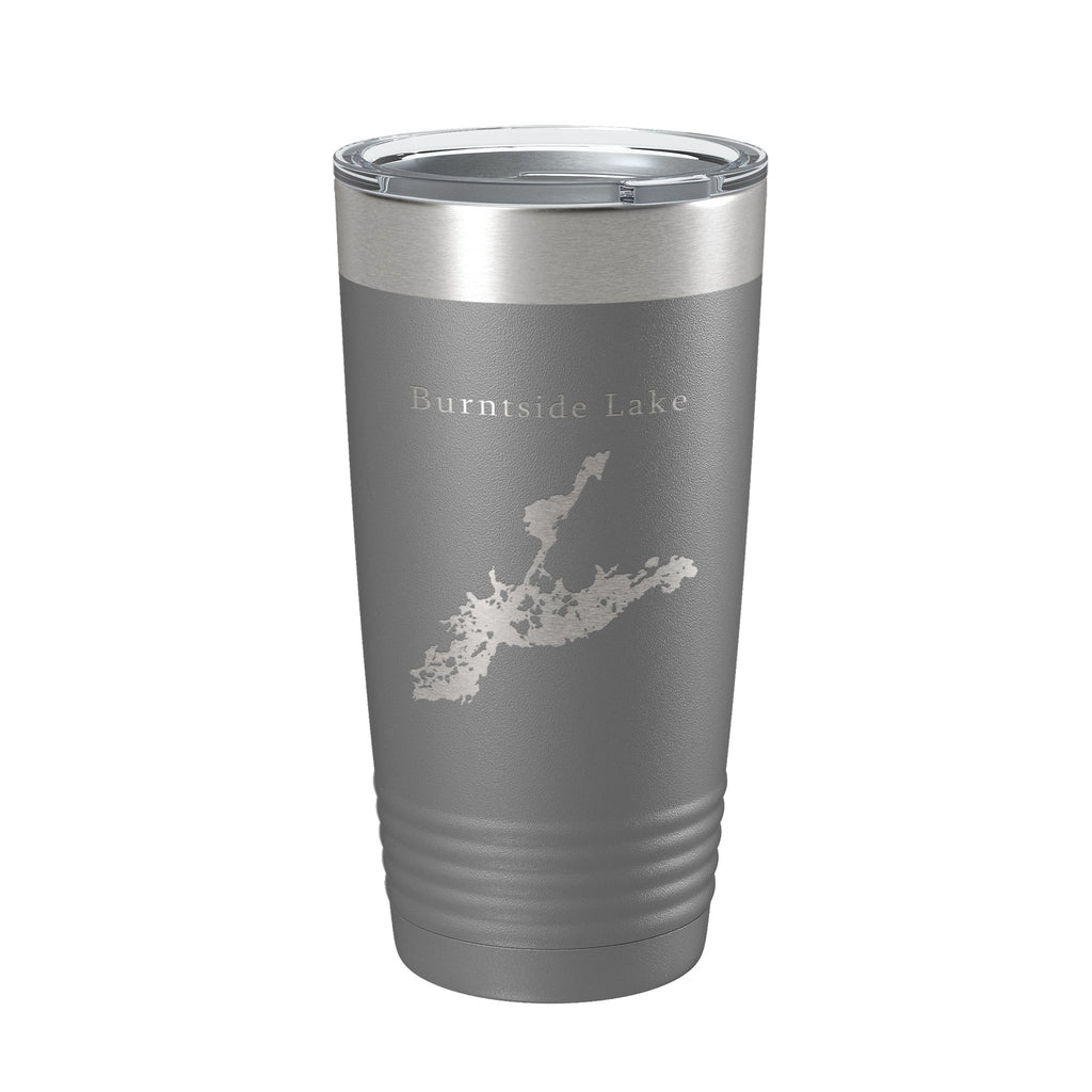 Burntside Lake Map Tumbler Travel Mug Insulated Laser Engraved Coffee Cup Minnesota 20 oz