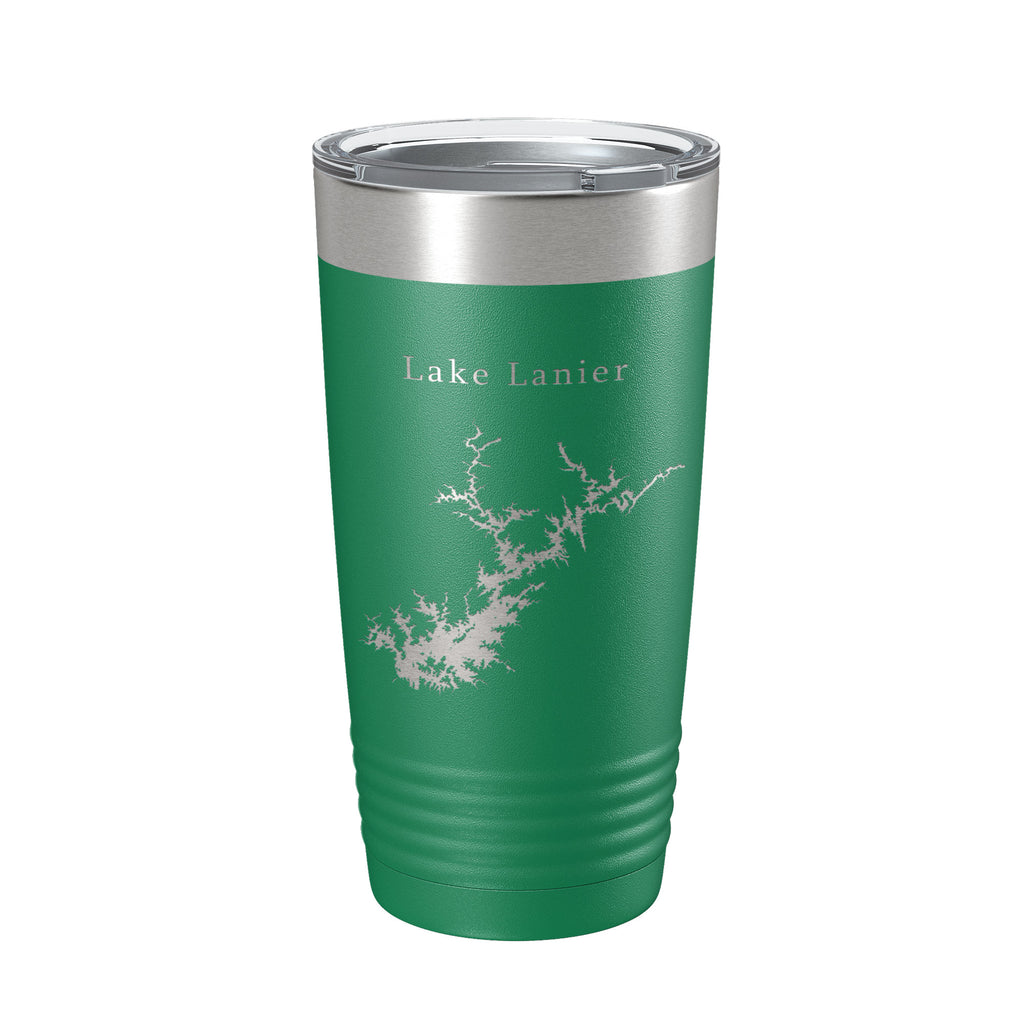 Lake Lanier Map Tumbler Travel Mug Insulated Laser Engraved Coffee Cup Sidney Georgia 20 oz