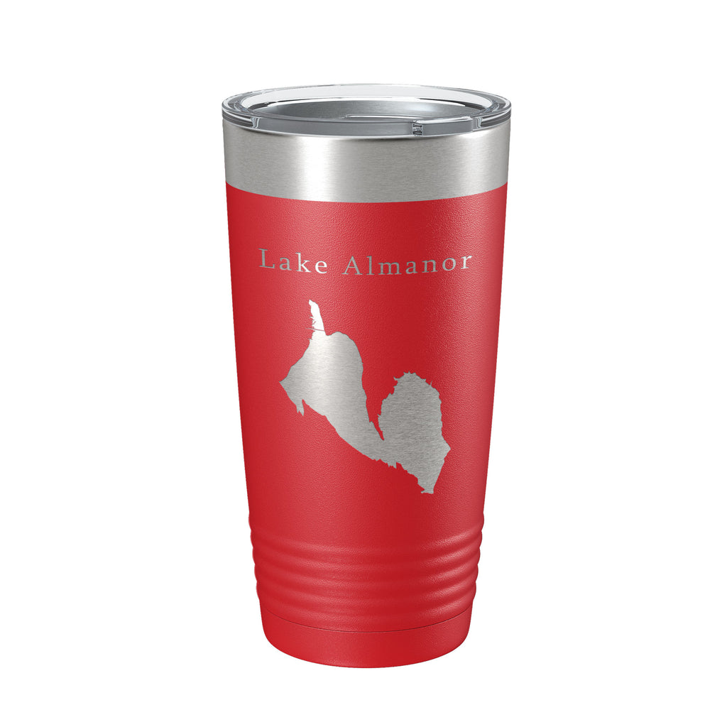 Lake Almanor Map Tumbler Travel Mug Insulated Laser Engraved Coffee Cup California 20 oz