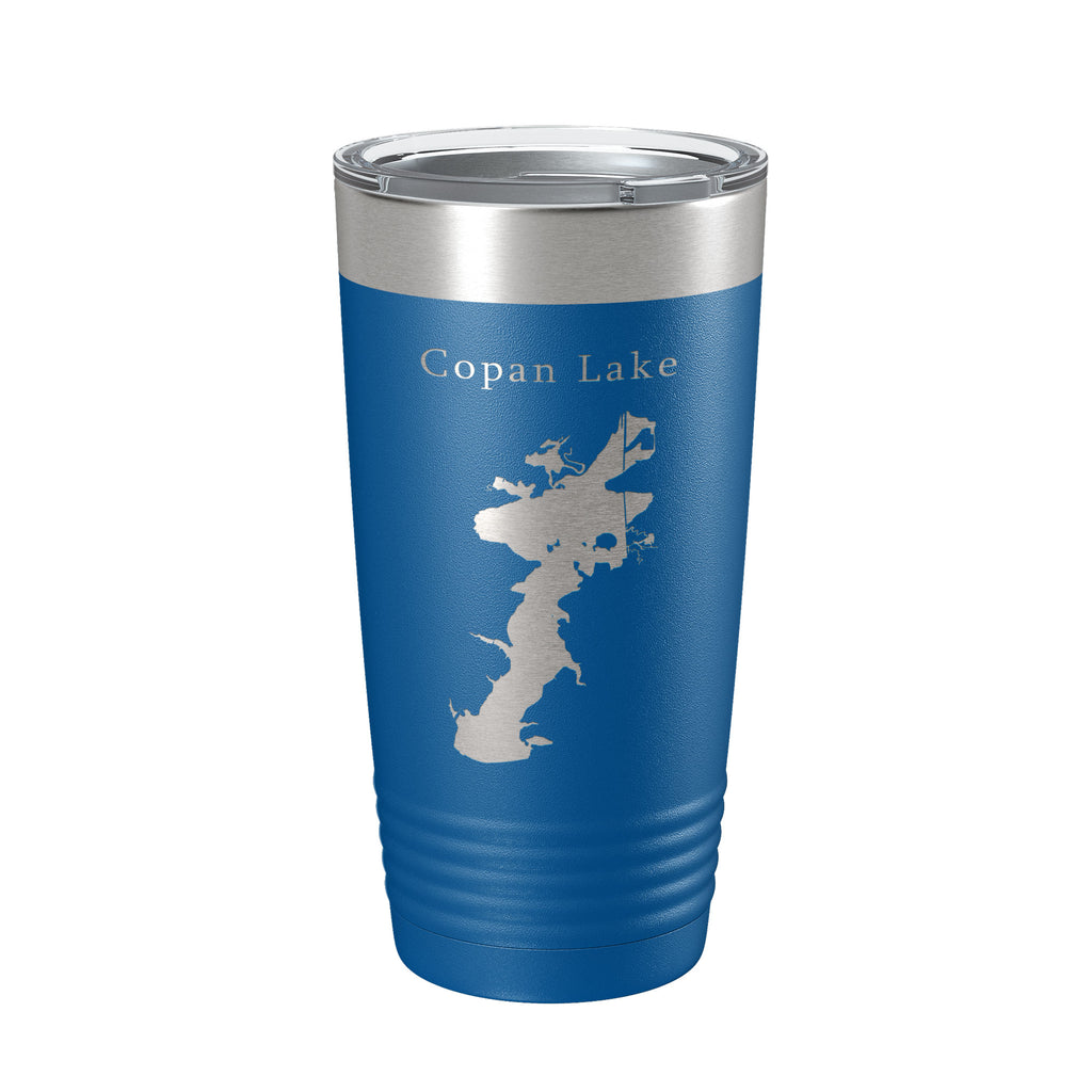 Copan Lake Map Tumbler Travel Mug Insulated Laser Engraved Coffee Cup Oklahoma 20 oz