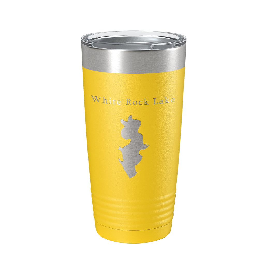 White Rock Lake Map Tumbler Travel Mug Insulated Laser Engraved Coffee Cup Dallas Texas 20 oz