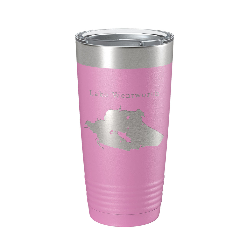 Lake Wentworth Map Tumbler Travel Mug Insulated Laser Engraved Coffee Cup New Hampshire 20 oz