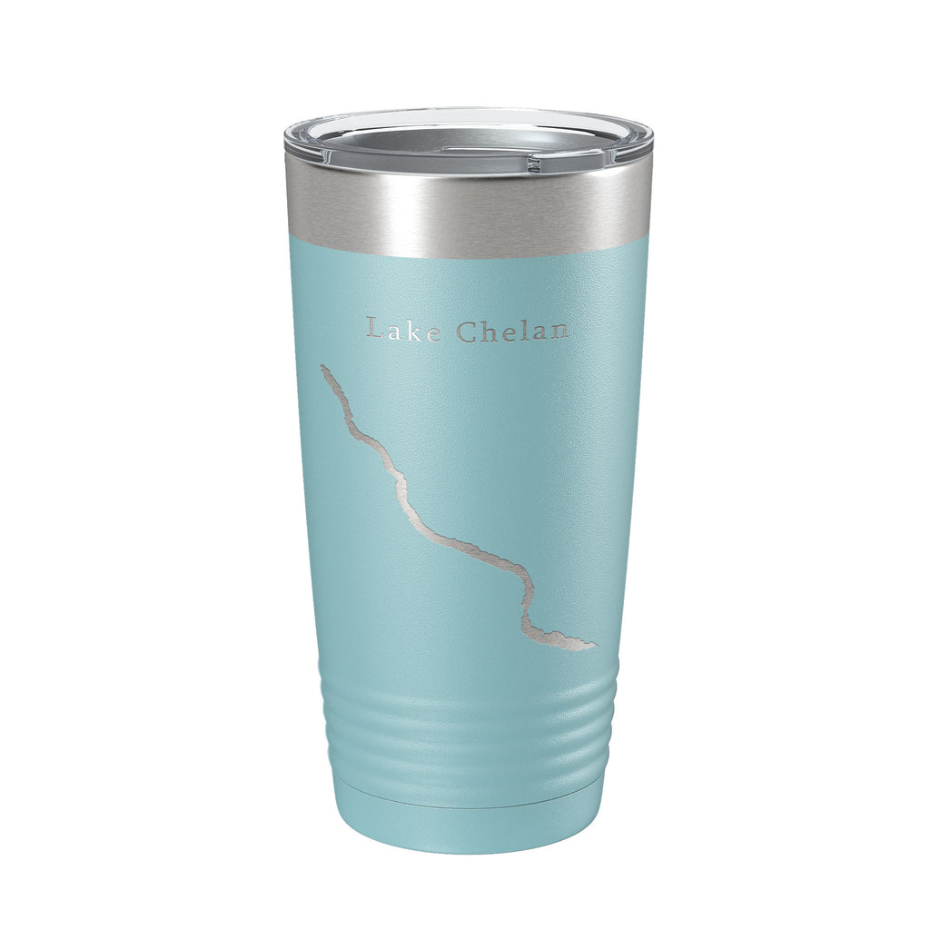 Lake Chelan Map Tumbler Travel Mug Insulated Laser Engraved Coffee Cup Washington 20 oz