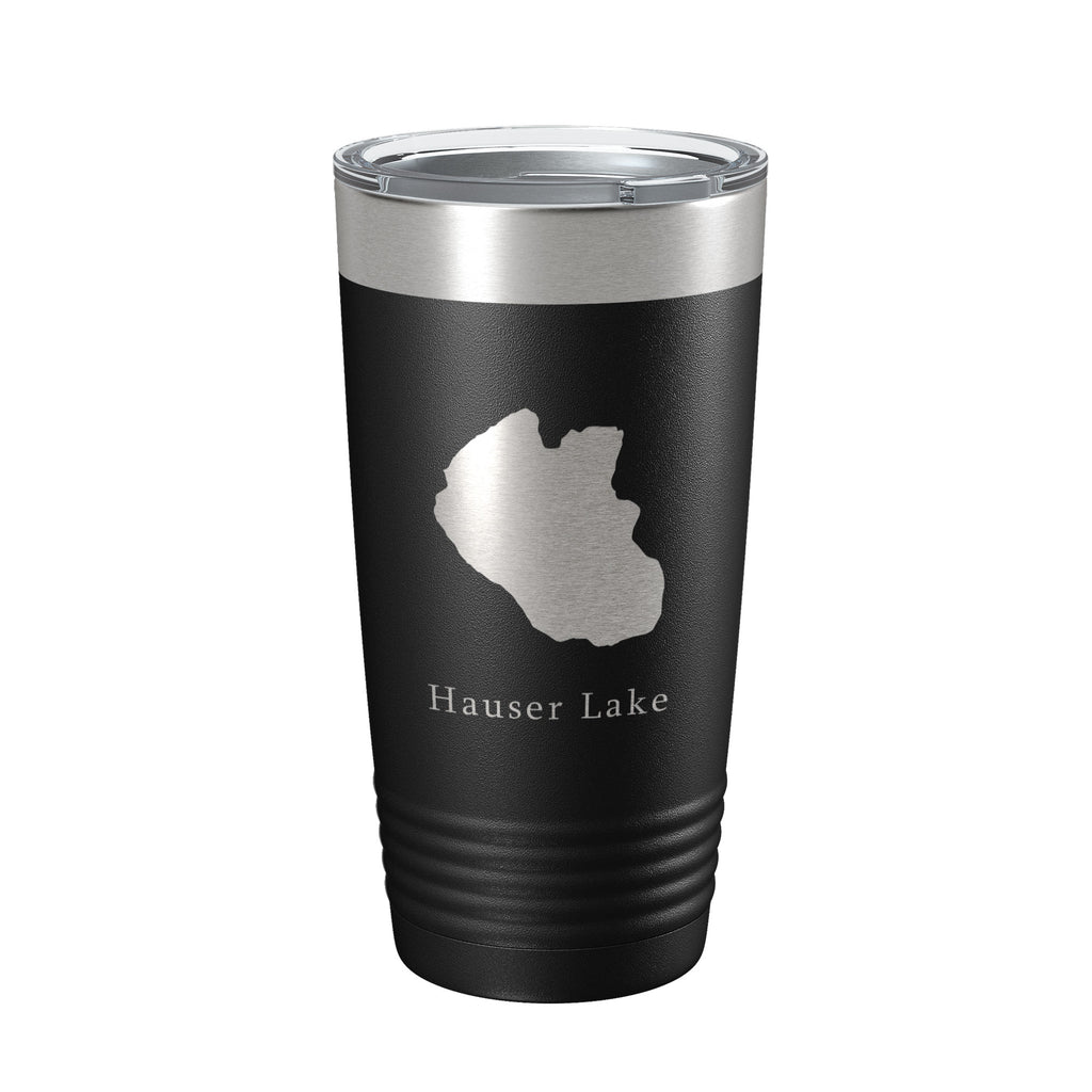 Hauser Lake Map Tumbler Travel Mug Insulated Laser Engraved Coffee Cup Idaho 20 oz