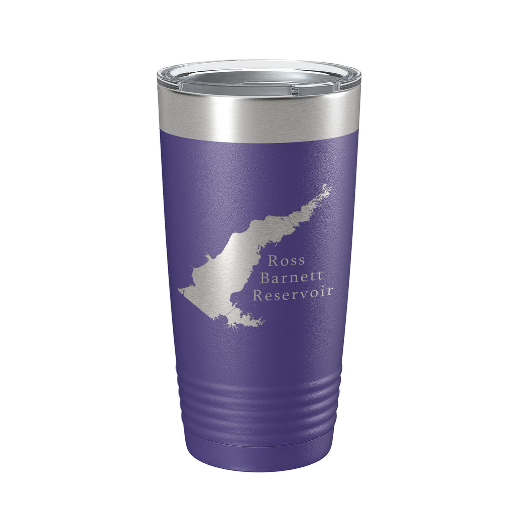 Ross R Barnett Reservoir The Rez Tumbler Lake Map Travel Mug Insulated Laser Engraved Coffee Cup Mississippi 20 oz