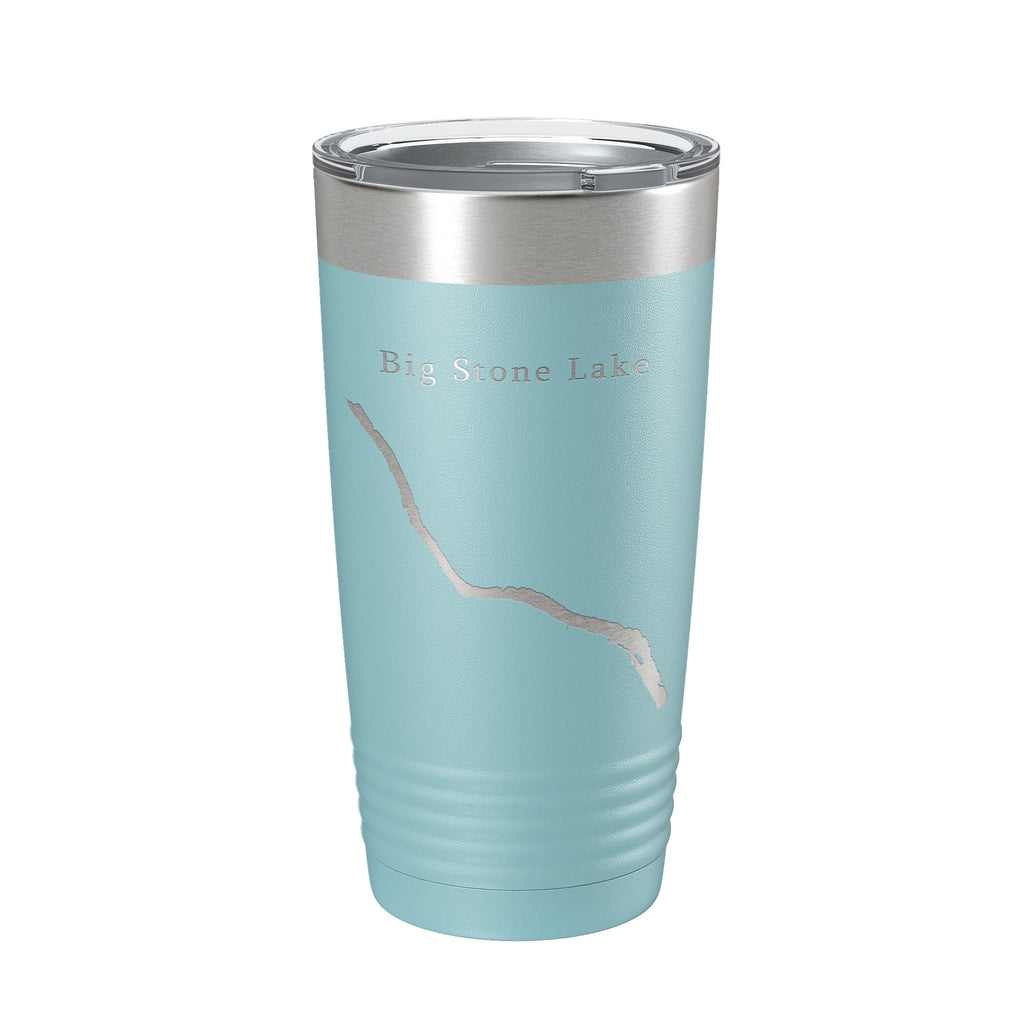 Big Stone Lake Map Tumbler Travel Mug Insulated Laser Engraved Coffee Cup South Dakota Minnesota 20 oz