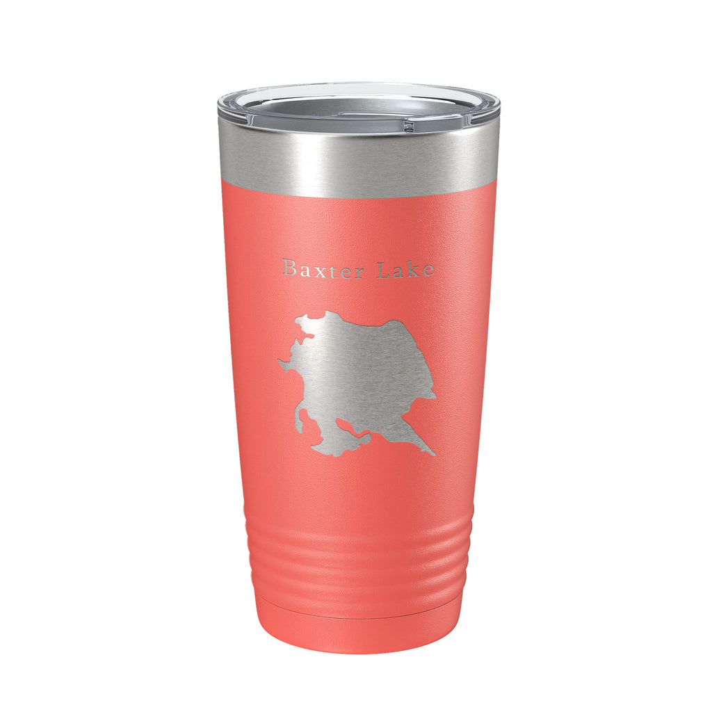 Baxter Lake Map Tumbler Travel Mug Insulated Laser Engraved Coffee Cup Rochester New Hampshire 20 oz