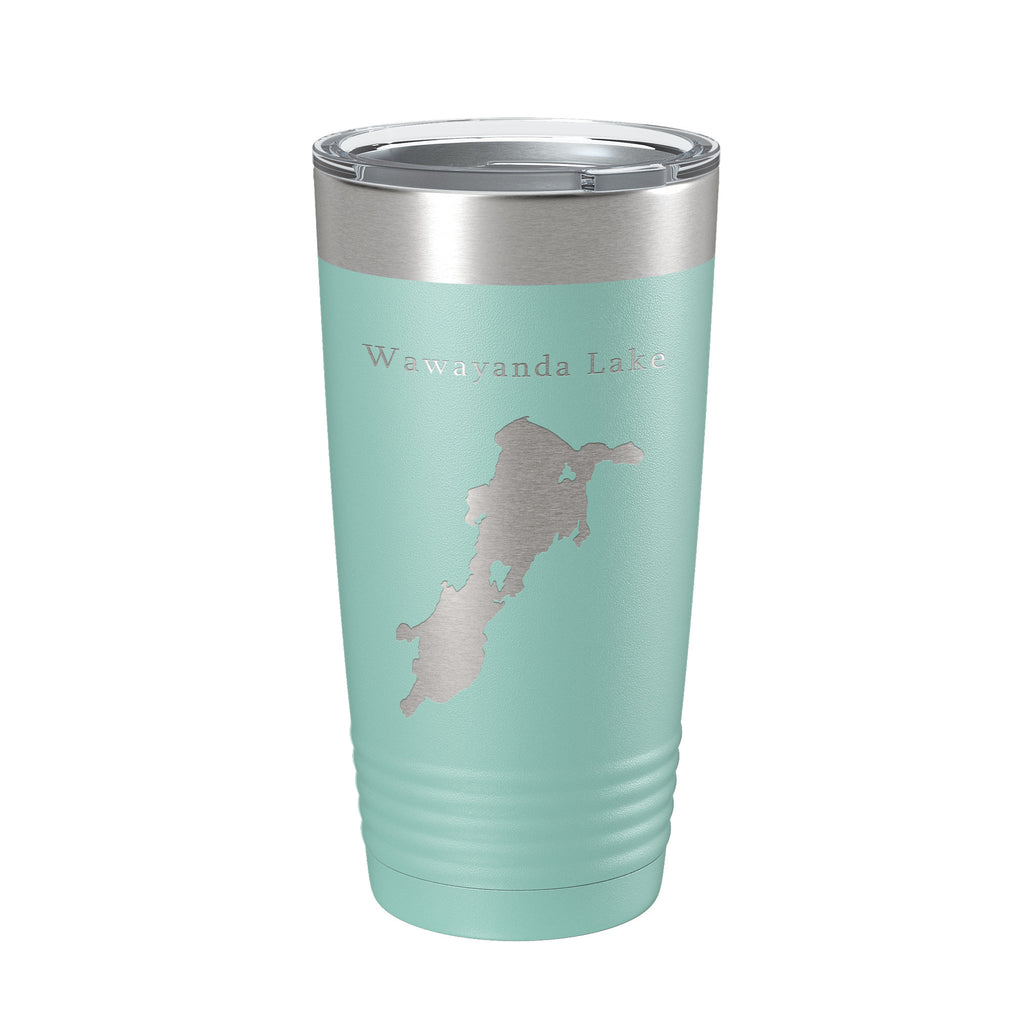Wawayanda Lake Map Tumbler Travel Mug Insulated Laser Engraved Coffee Cup New Jersey 20 oz