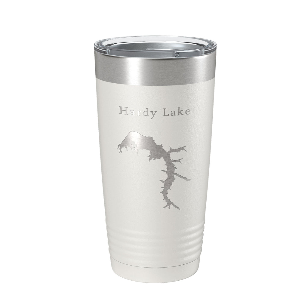 Hardy Lake Map Tumbler Travel Mug Insulated Laser Engraved Coffee Cup Indiana 20 oz
