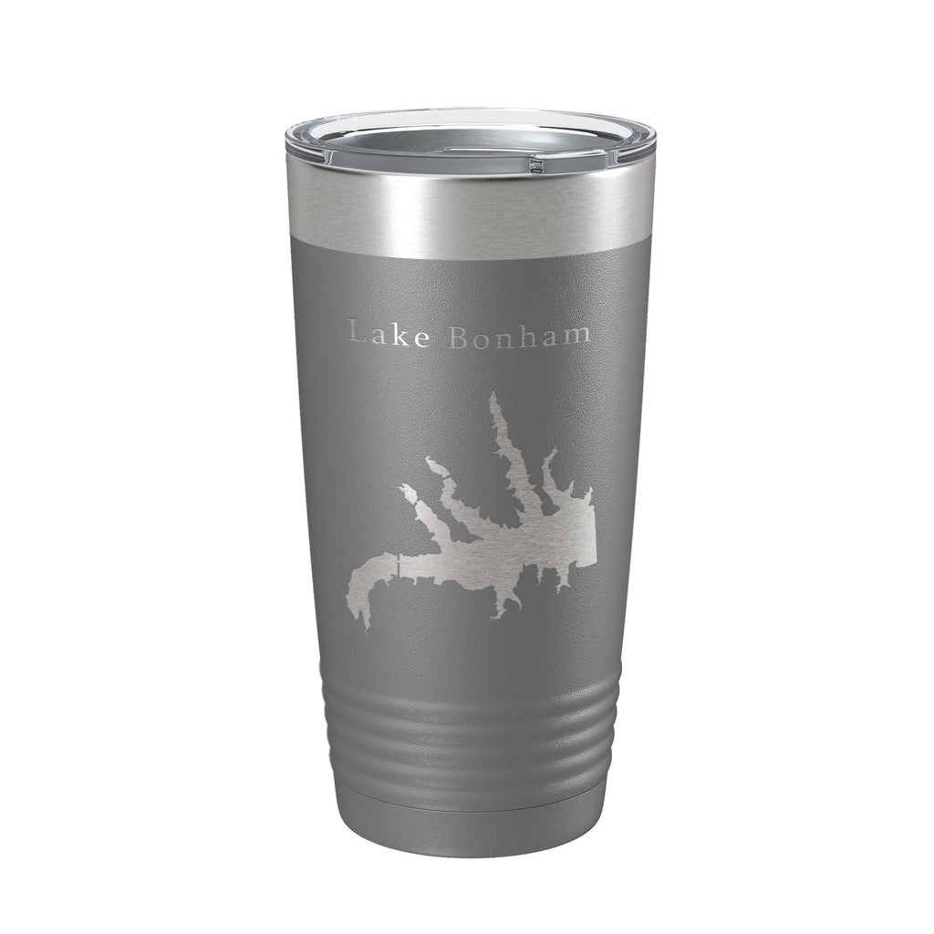 Lake Bonham Map Tumbler Travel Mug Insulated Laser Engraved Coffee Cup Texas 20 oz