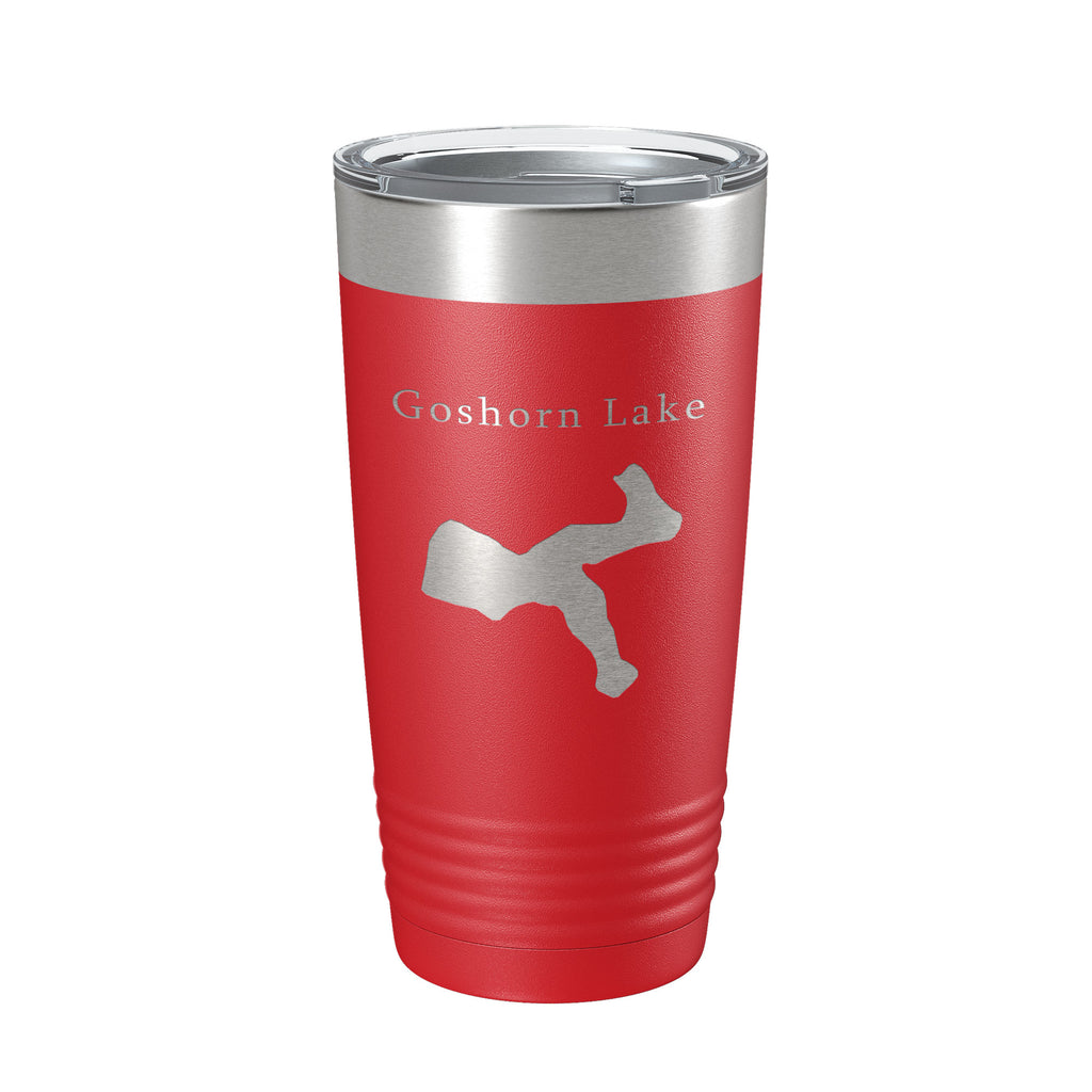Goshorn Lake Map Tumbler Travel Mug Insulated Laser Engraved Coffee Cup Michigan 20 oz