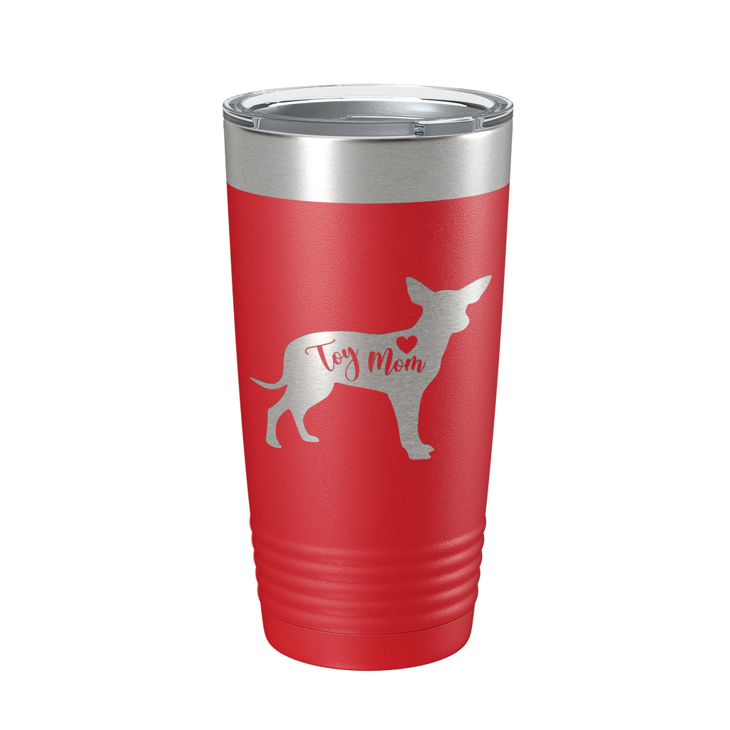 Toy Mom Tumbler Dog Travel Mug Gift Insulated Laser Engraved Coffee Cup 20 oz