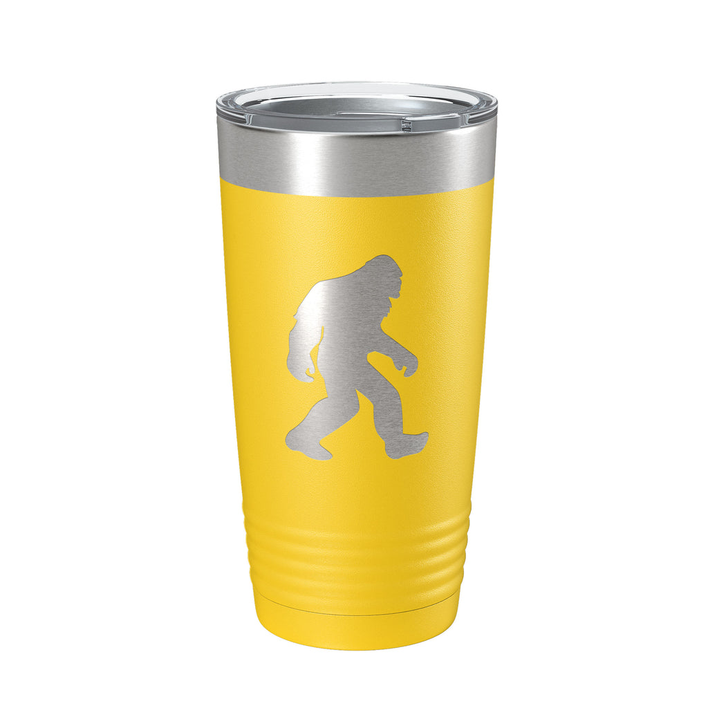 Bigfoot Tumbler Sasquatch Travel Mug Insulated Laser Engraved Coffee Cup Outdoorsman Gift Bigfoot Shadow Yeti Silhouette 20 oz