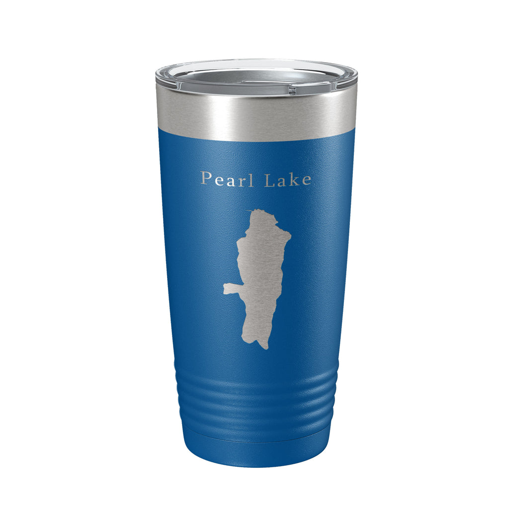 Pearl Lake Map Tumbler Travel Mug Insulated Laser Engraved Coffee Cup Colorado 20 oz