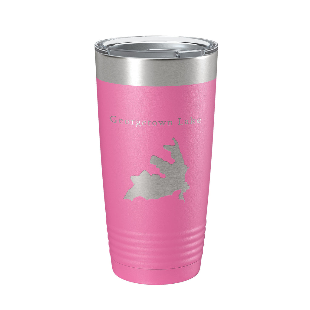 Georgetown Lake Map Tumbler Travel Mug Insulated Laser Engraved Coffee Cup Montana 20 oz