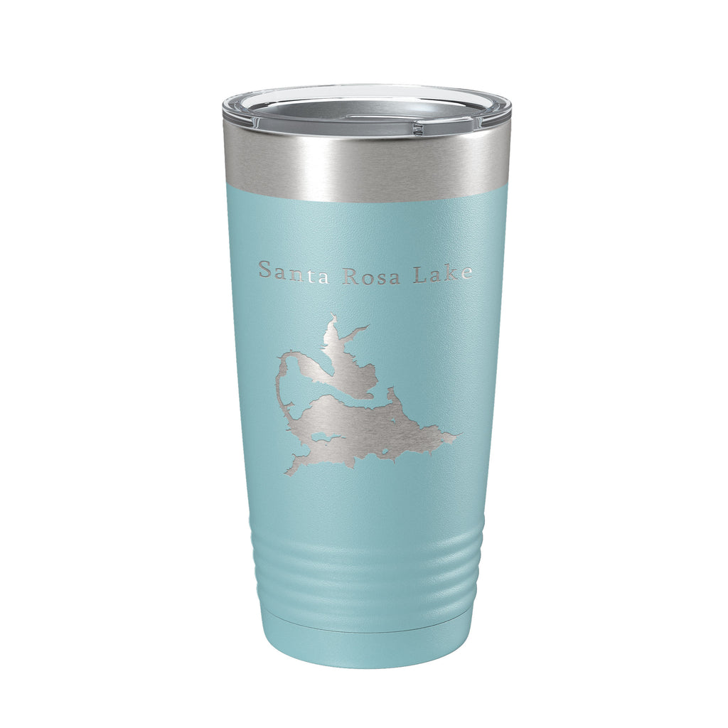 Santa Rosa Lake Map Tumbler Travel Mug Insulated Laser Engraved Coffee Cup New Mexico 20 oz