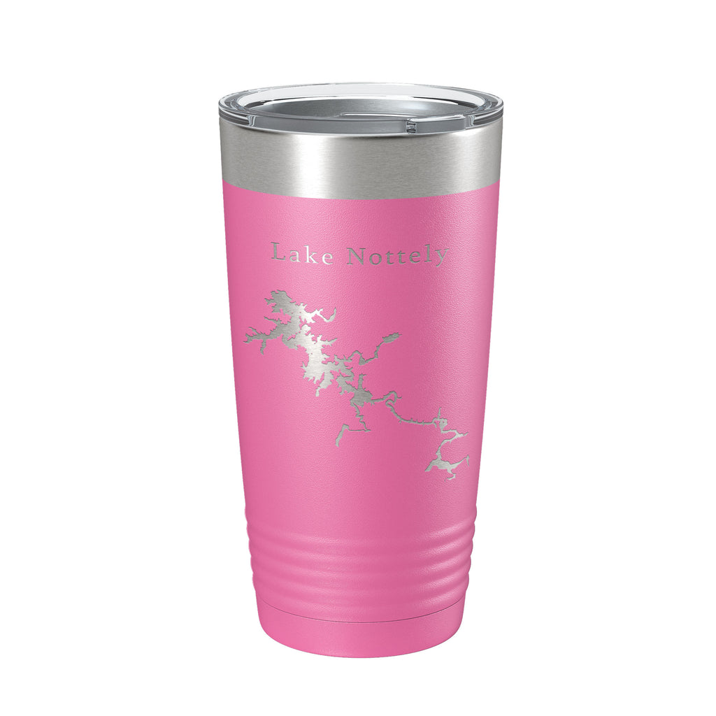 Lake Nottely Map Tumbler Travel Mug Insulated Laser Engraved Coffee Cup River Georgia 20 oz