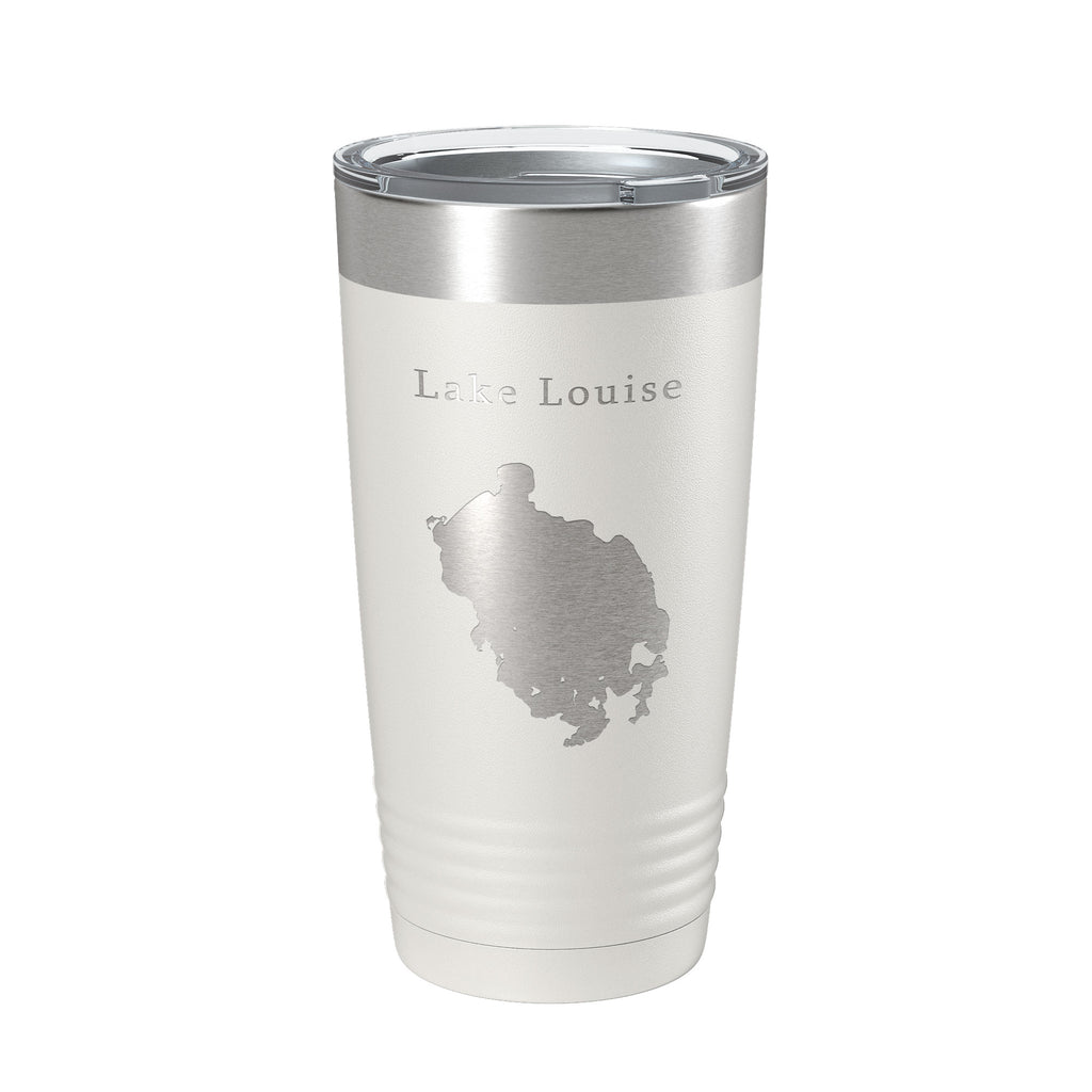 Lake Louise Map Tumbler Travel Mug Insulated Laser Engraved Coffee Cup Alaska 20 oz