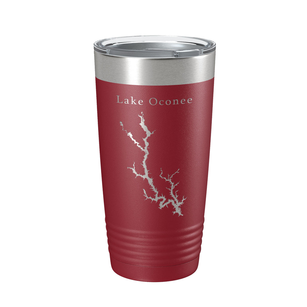 Lake Oconee Map Tumbler Travel Mug Insulated Laser Engraved Coffee Cup Georgia 20 oz