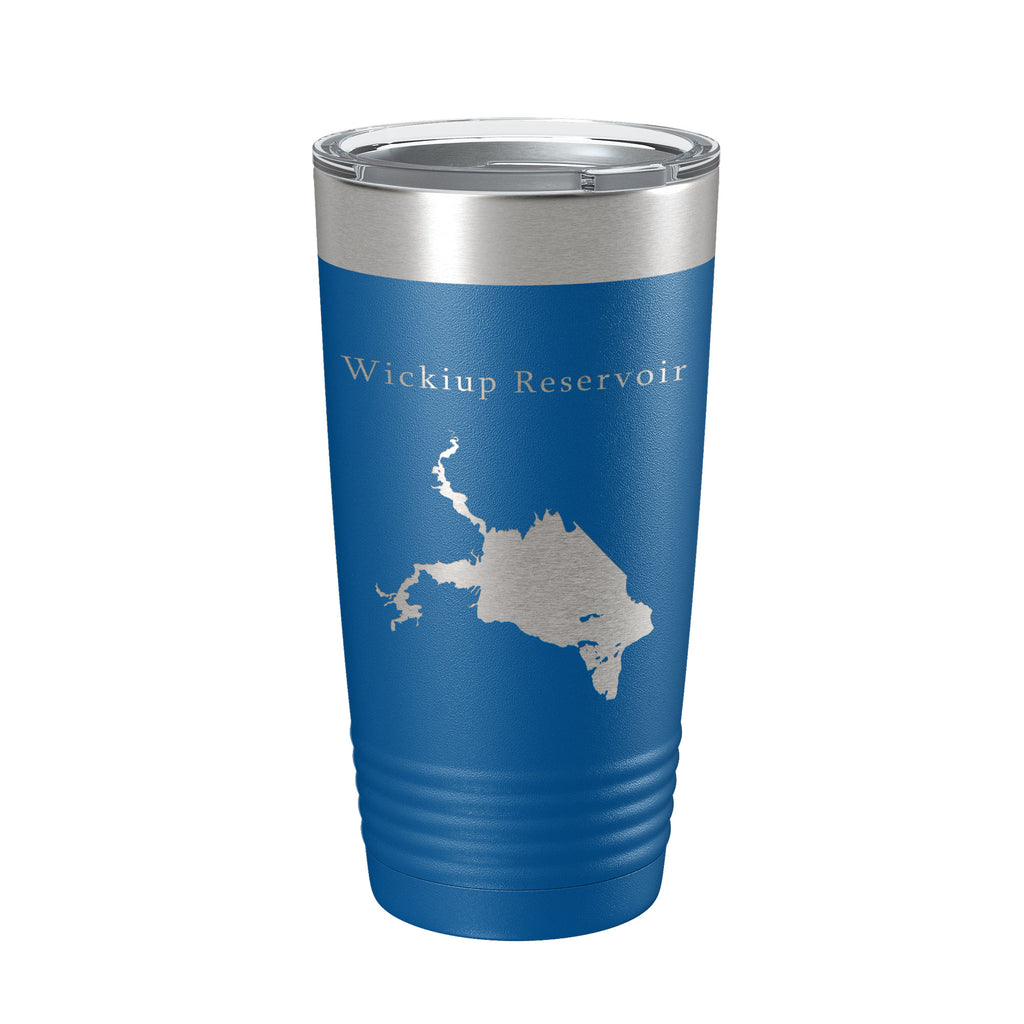 Wickiup Reservoir Tumbler Lake Map Travel Mug Insulated Laser Engraved Coffee Cup Oregon 20 oz