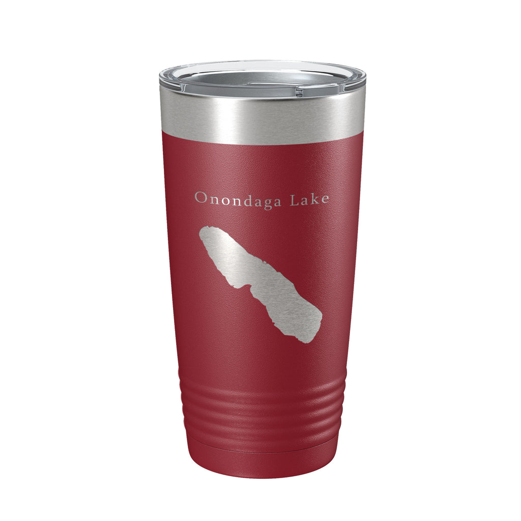 Onondaga Lake Map Tumbler Travel Mug Insulated Laser Engraved Coffee Cup Syracuse New York 20 oz