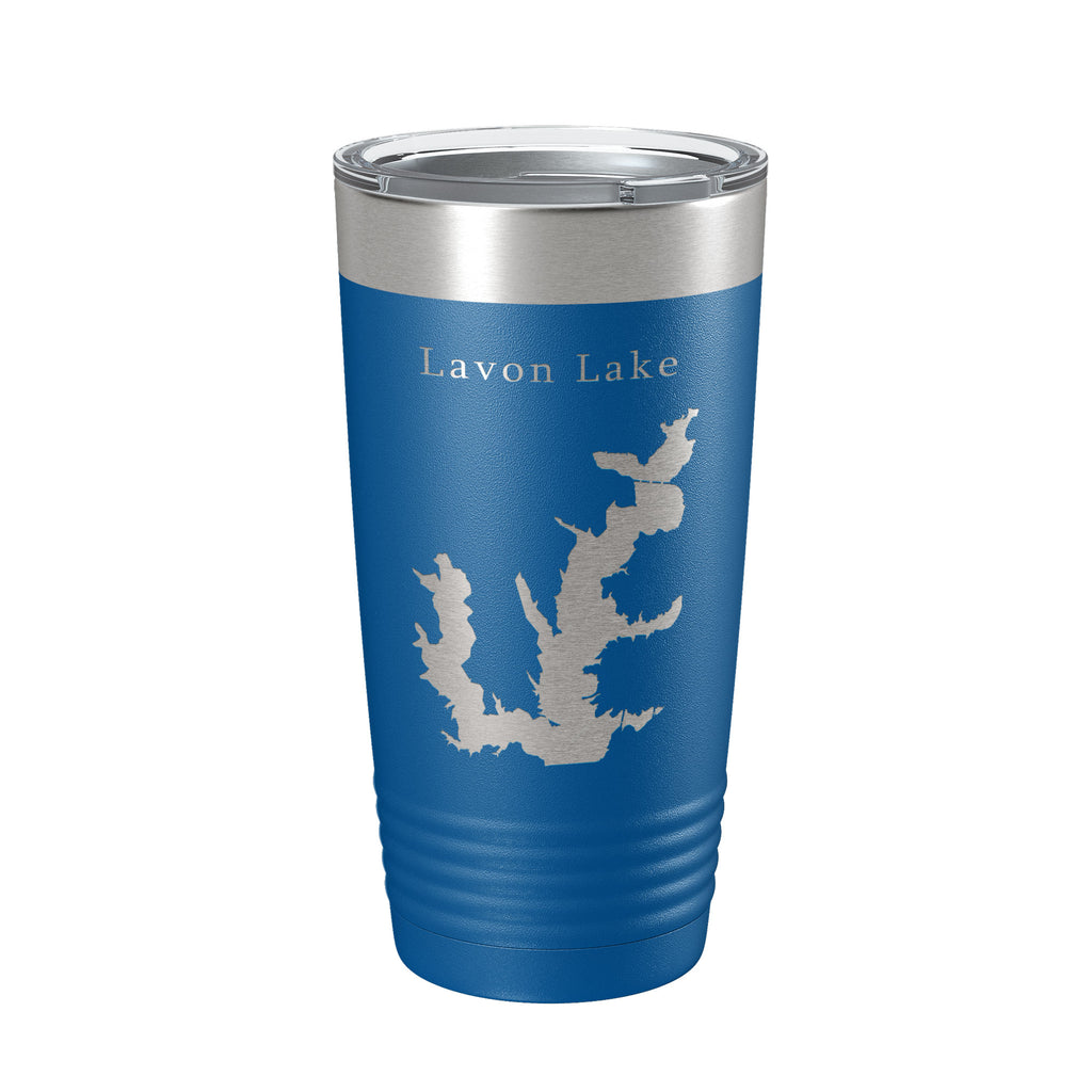 Lavon Lake Map Tumbler Travel Mug Insulated Laser Engraved Coffee Cup Texas 20 oz