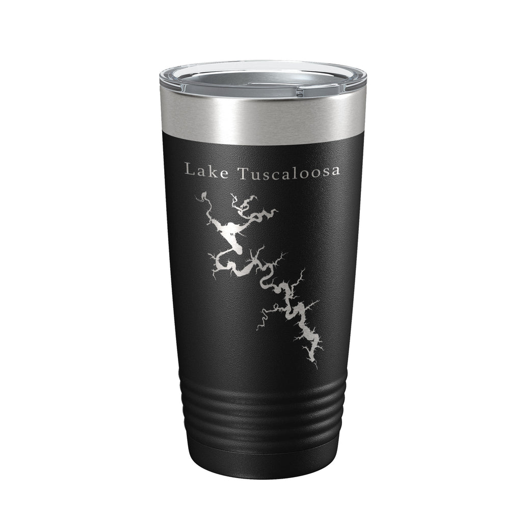 Lake Tuscaloosa Map Tumbler Travel Mug Insulated Laser Engraved Coffee Cup Alabama 20 oz
