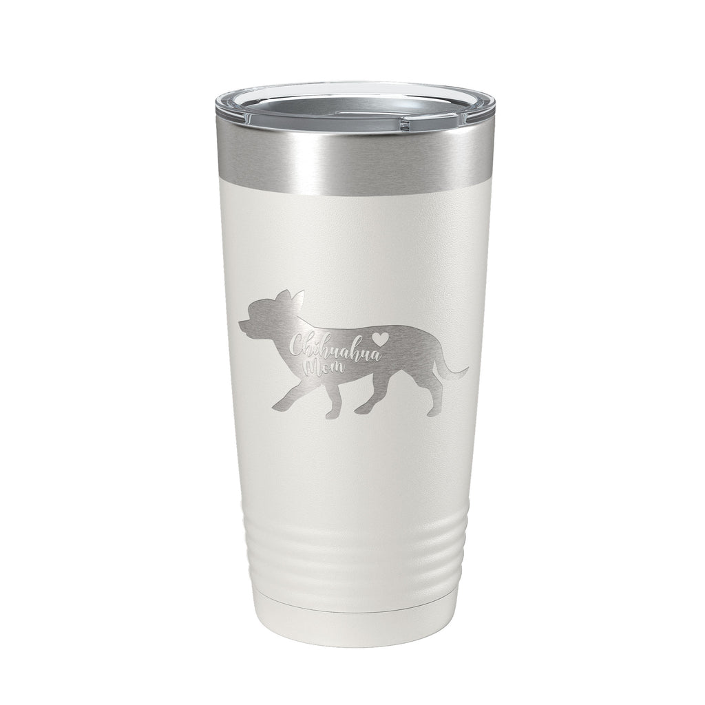 Chihuahua Mom Tumbler Dog Travel Mug Gift Insulated Laser Engraved Coffee Cup 20 oz