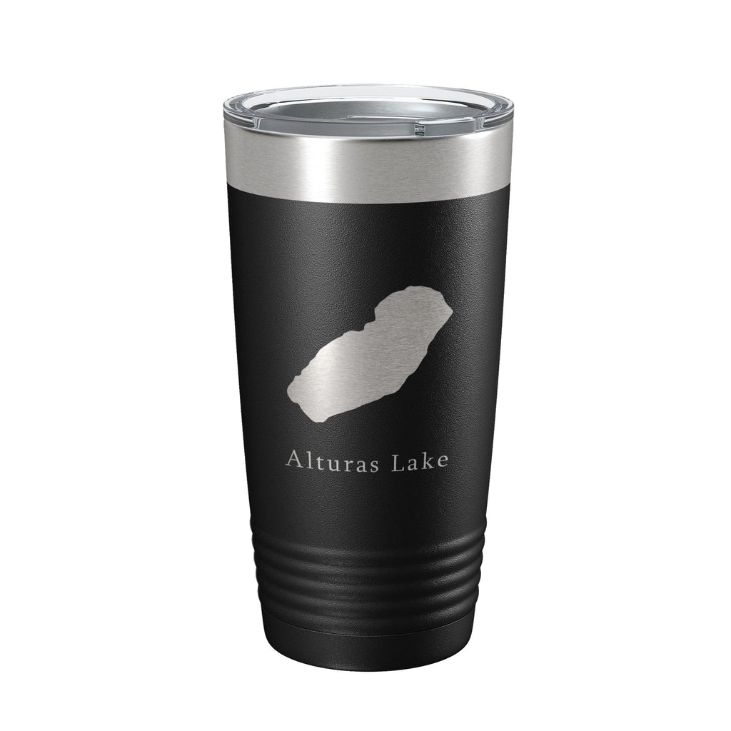 Alturas Lake Map Tumbler Travel Mug Insulated Laser Engraved Coffee Cup Idaho 20 oz