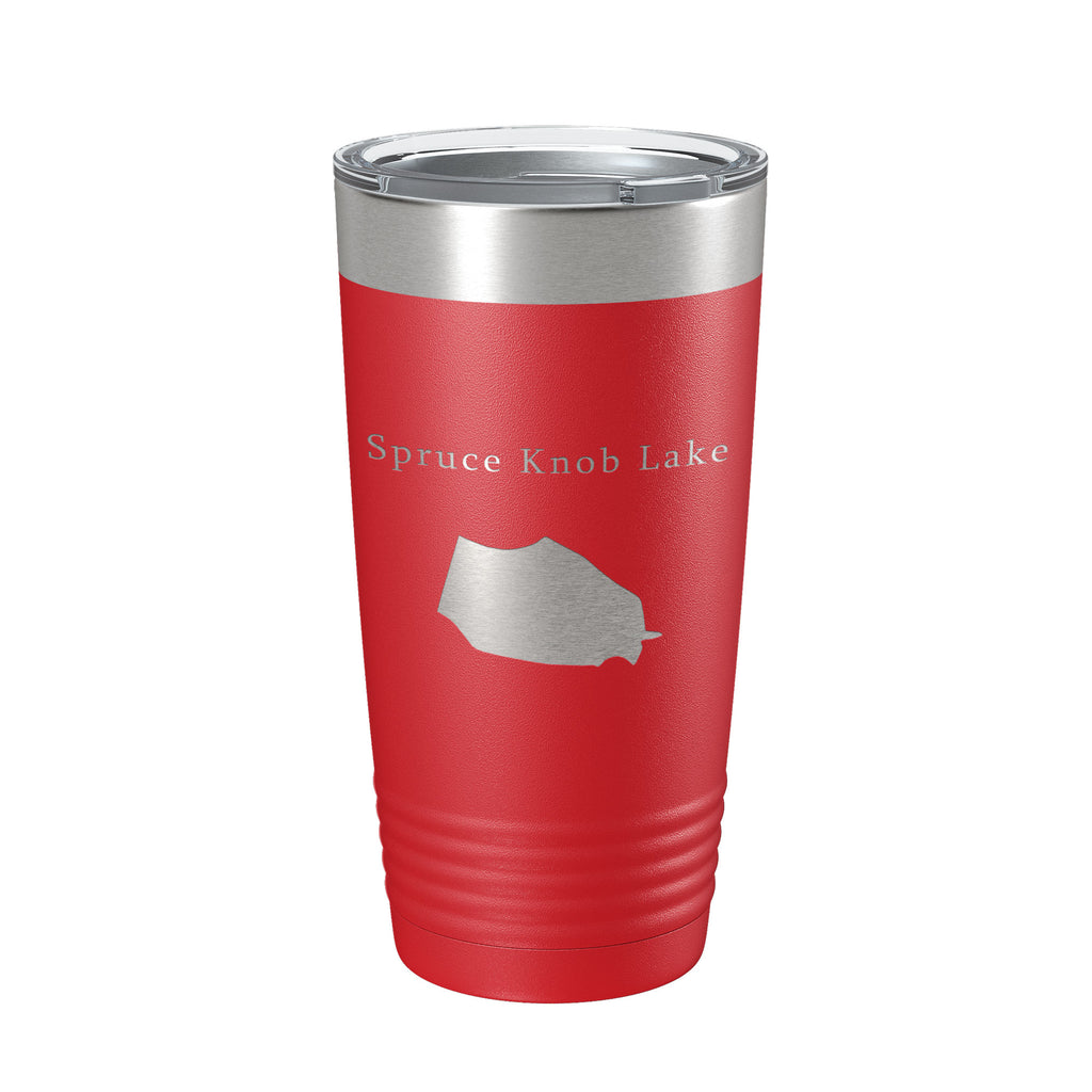 Spruce Knob Lake Map Tumbler Travel Mug Insulated Laser Engraved Coffee Cup West Virginia 20 oz