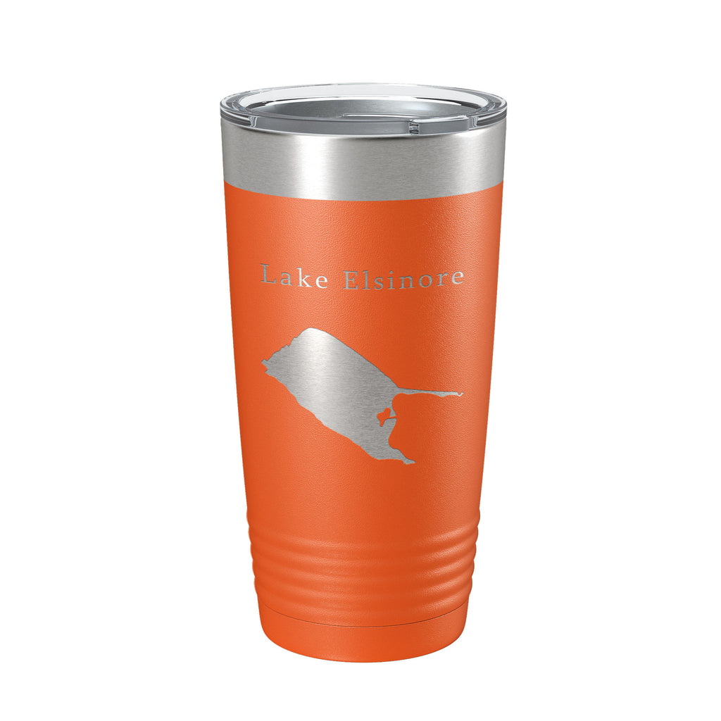 Lake Elsinore Map Tumbler Travel Mug Insulated Laser Engraved Coffee Cup California 20 oz